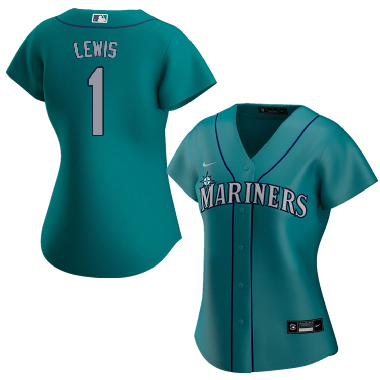 Nike Women #1 Kyle Lewis Seattle Mariners Baseball Jerseys Sale-Aqua